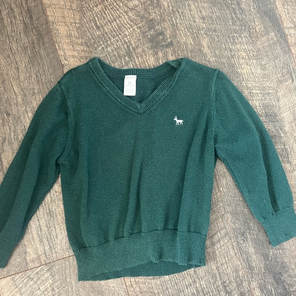 Carters Boys Forest Green Sweater and Button Up 2T - Picture 2 of 8